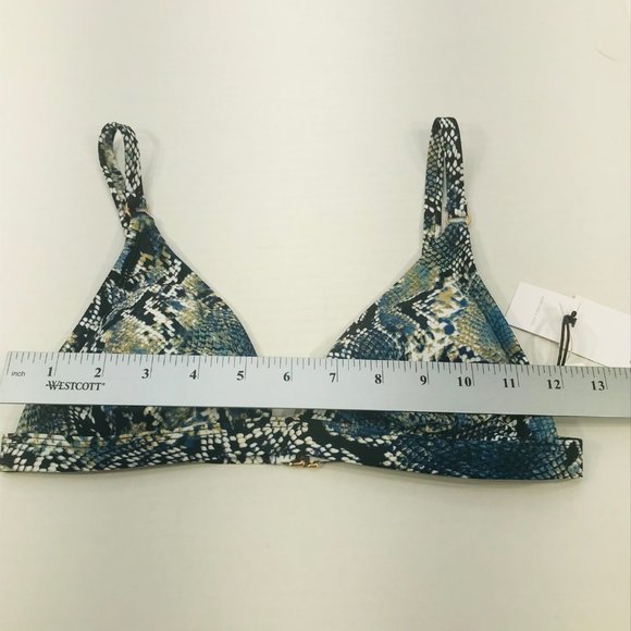 Shade And Shore Women's Size Small 4-6 Triangle Bikini Swim Top Snake Print New - Picture 9 of 15